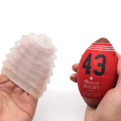 SuckMeToys Oeuf de masturbation Rugby Ball Wavy